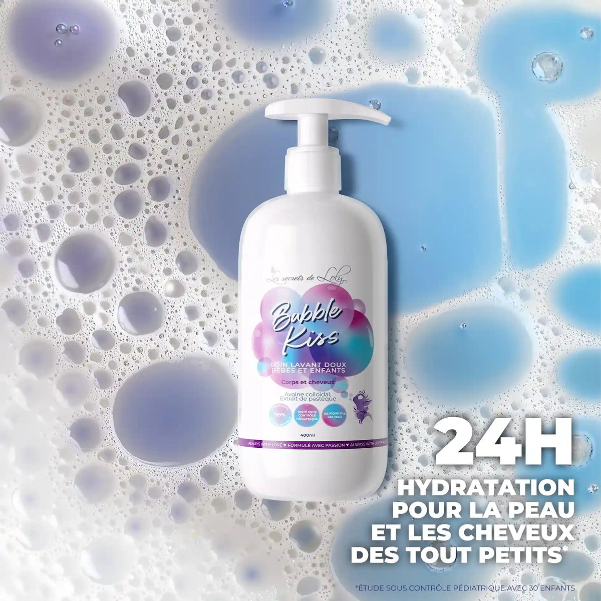 Cadeau de naissance douceur - Soin lavant doux corps et cheveux et cape de bain