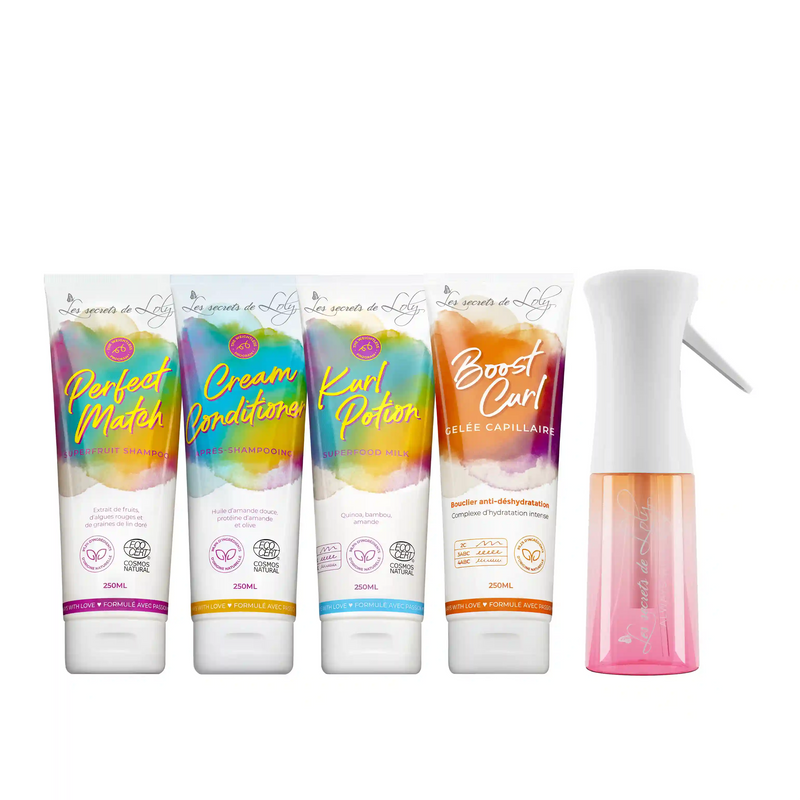 Routine Cheveux Ondulés - 4 étapes essentielles et un vaporisateur