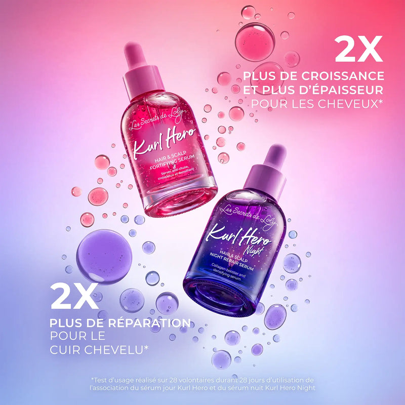 Duo Kurl Hero Day & Night - Sérum de jour fortifiant + Sérum de nuit réparateur