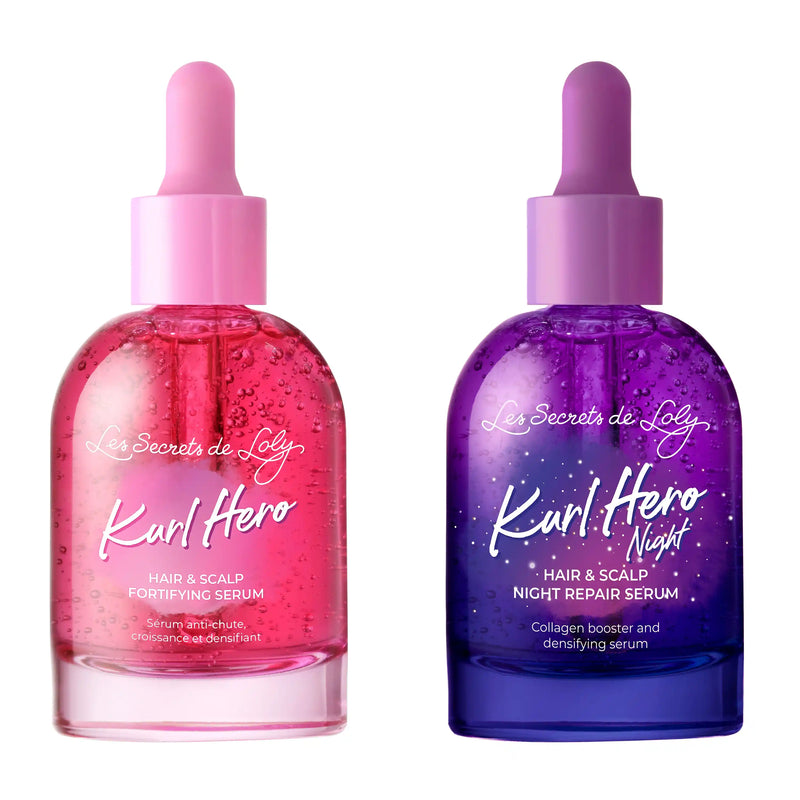Duo Kurl Hero Day & Night - Sérum de jour fortifiant + Sérum de nuit réparateur